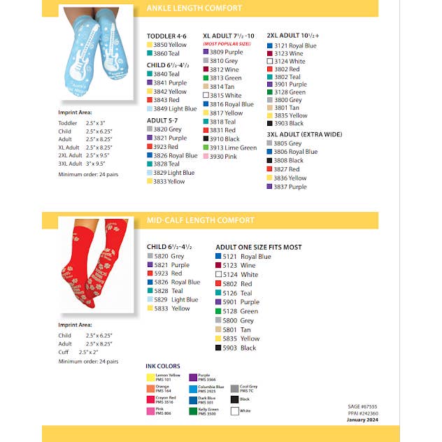 Jupmode - Wholesale Socks - Unisex - Custom Printed Grippy Slipper Socks3