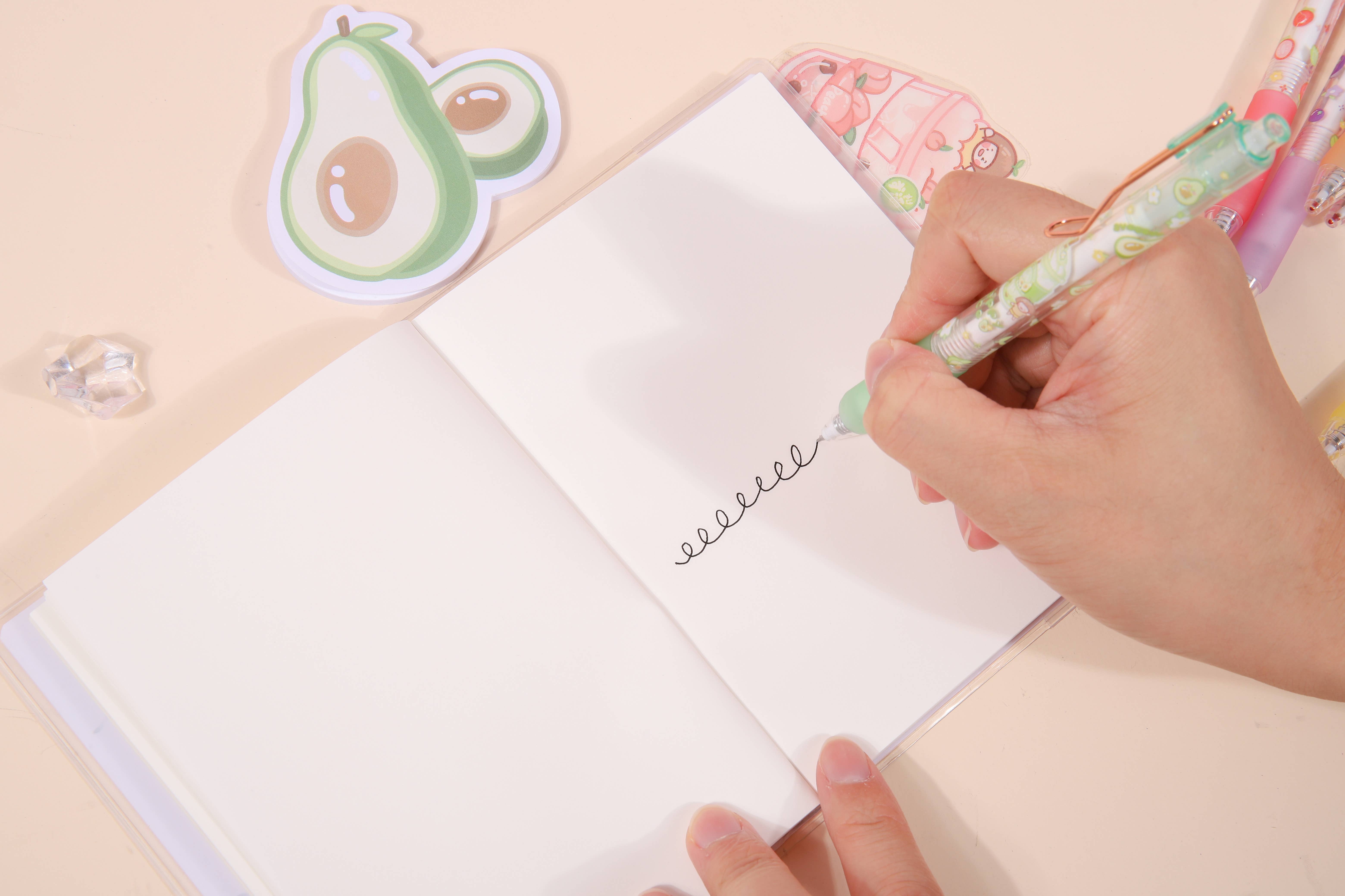 Yenzee Stationery – wholesale Pennor – Set med gelpennor Ice Tea svart bläck5