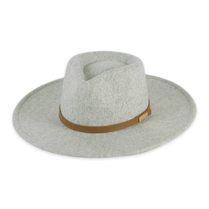 Heathered Wide Brim Hat - Gray for wholesale by Hadley Wren