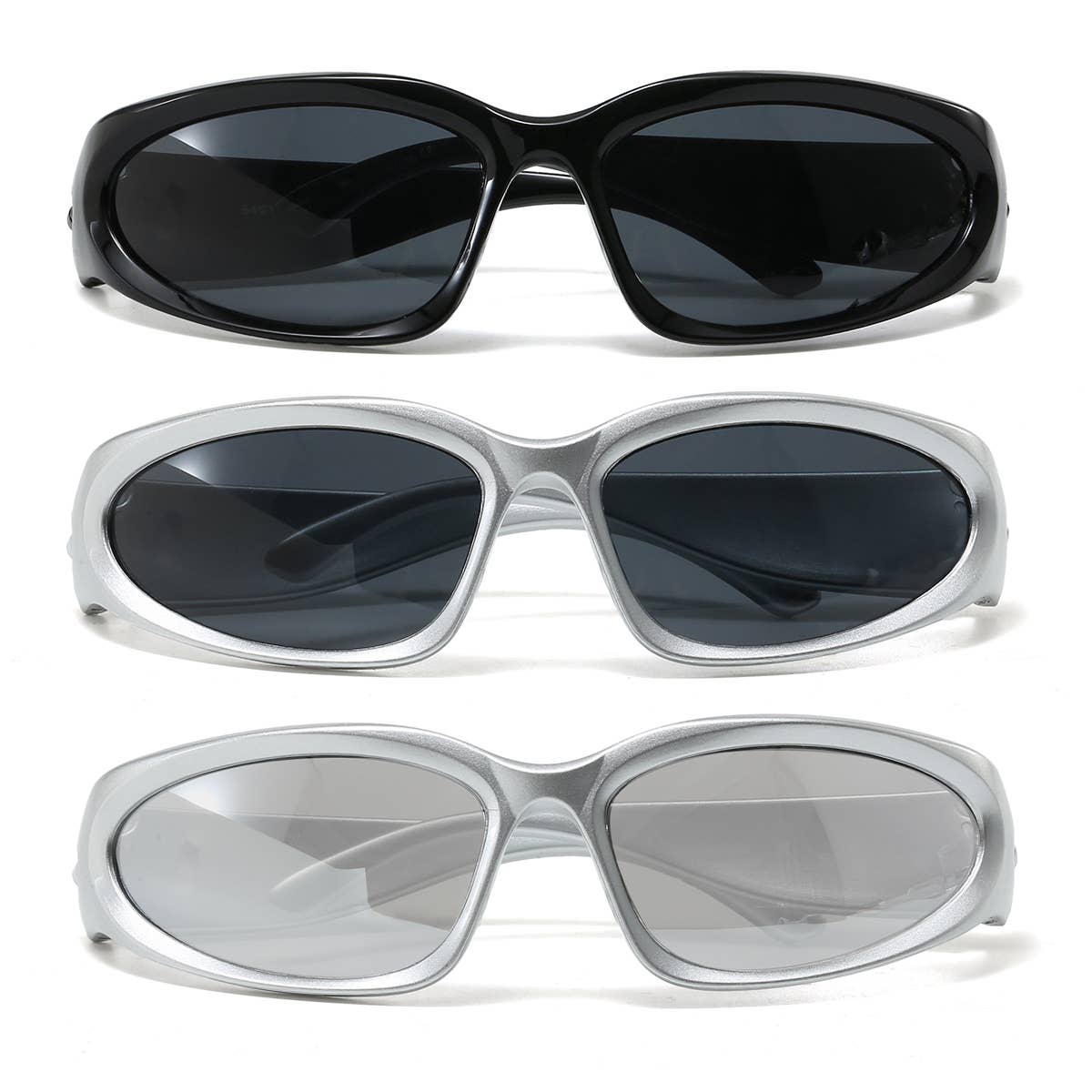 Trio Trading - Wholesale Sunglasses - Unisex - Y2K Sport Sunglasses PC UV400, Assorted Color 12 Pack1