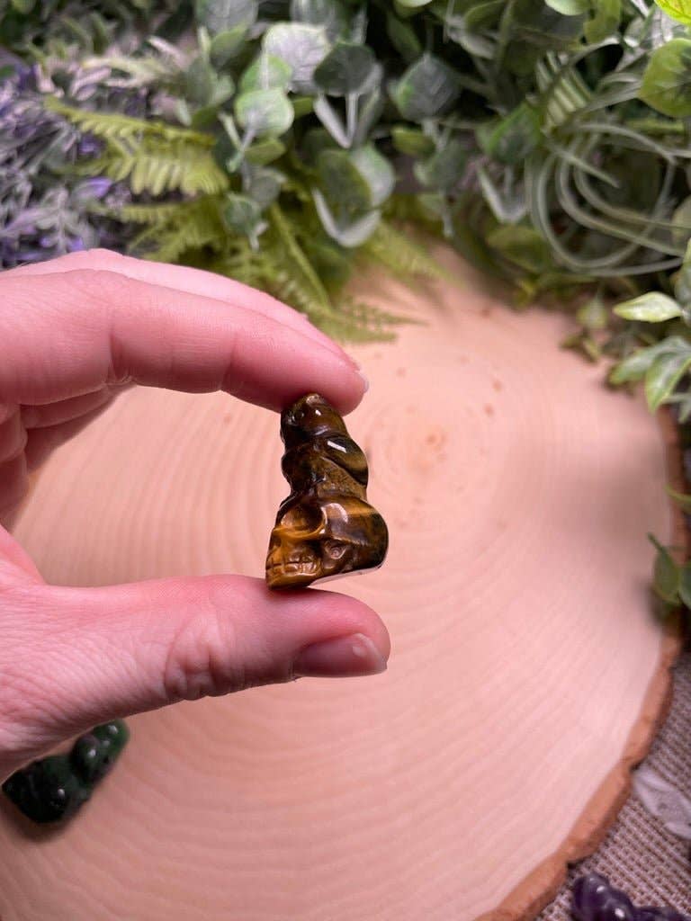 Copper Ashes - Wholesale Spiritual Stone/Crystal - Crystal Skull with Owl10