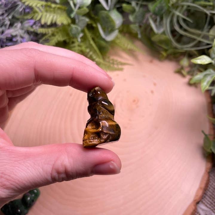 Copper Ashes - Wholesale Spiritual Stone/Crystal - Crystal Skull with Owl10