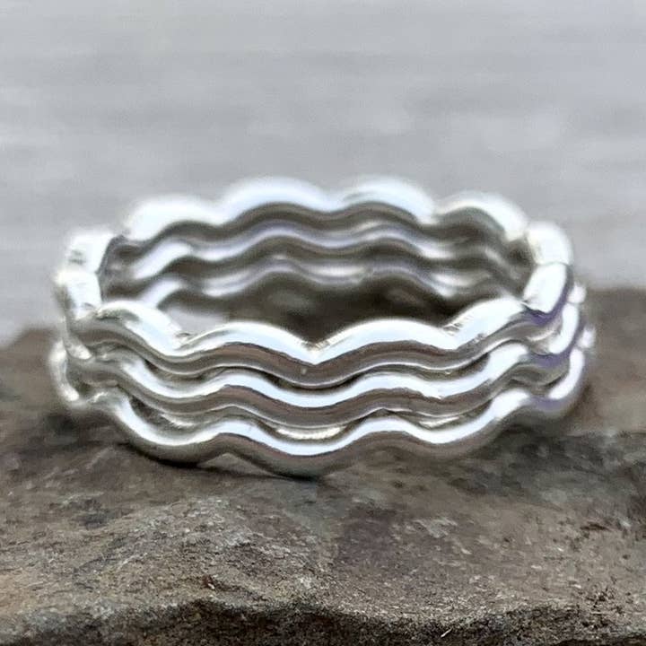 Wavy Stack Rings for wholesale by Jules Artwear