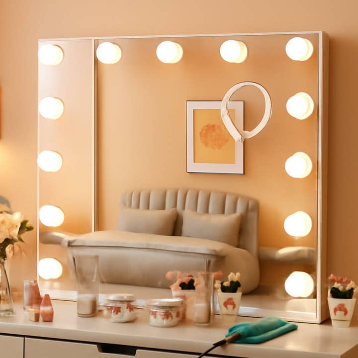 23 Inch Vanity Mirror With Dimmable Lights 10x Magnification for wholesale by ShipItFurniture
