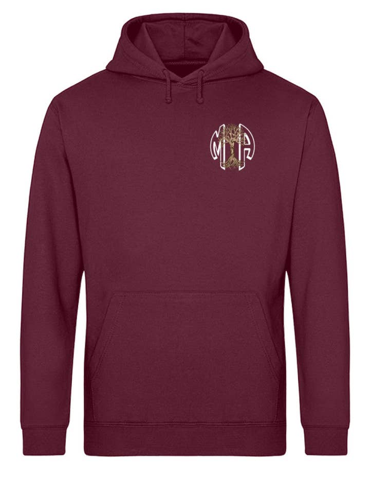 Trädpar Personligt Fram- och baktryck Unisex Basic Organic Hoodie för wholesale av Uwaldu