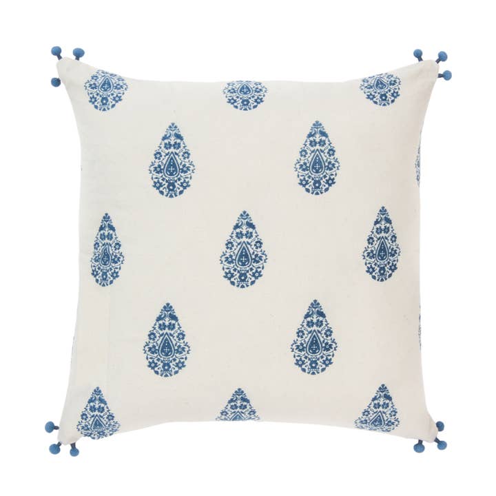 Funda de almohada decorativa de henna índigo para venta al por mayor de Alamwar