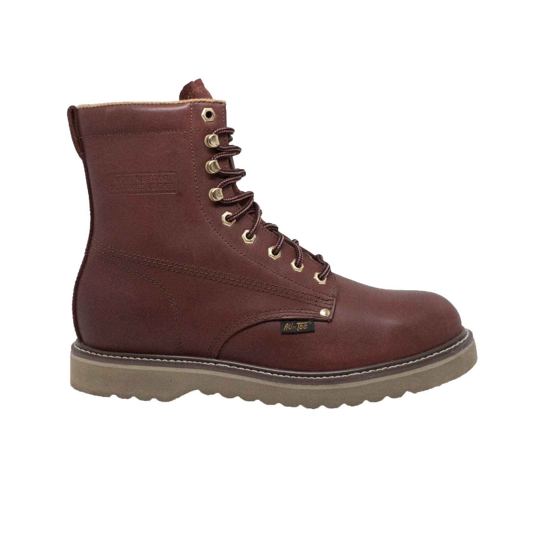 AdTec - Wholesale Combat/Military Boots - Men's - 1311- Redwood: Men's 8" Farm Boot - Burgundy [Soft Toe]1