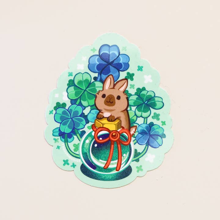 Thousand Skies - Wholesale Sticker - Vinyl Sticker (Holographic) Ink Potion - Four Leaf Clover