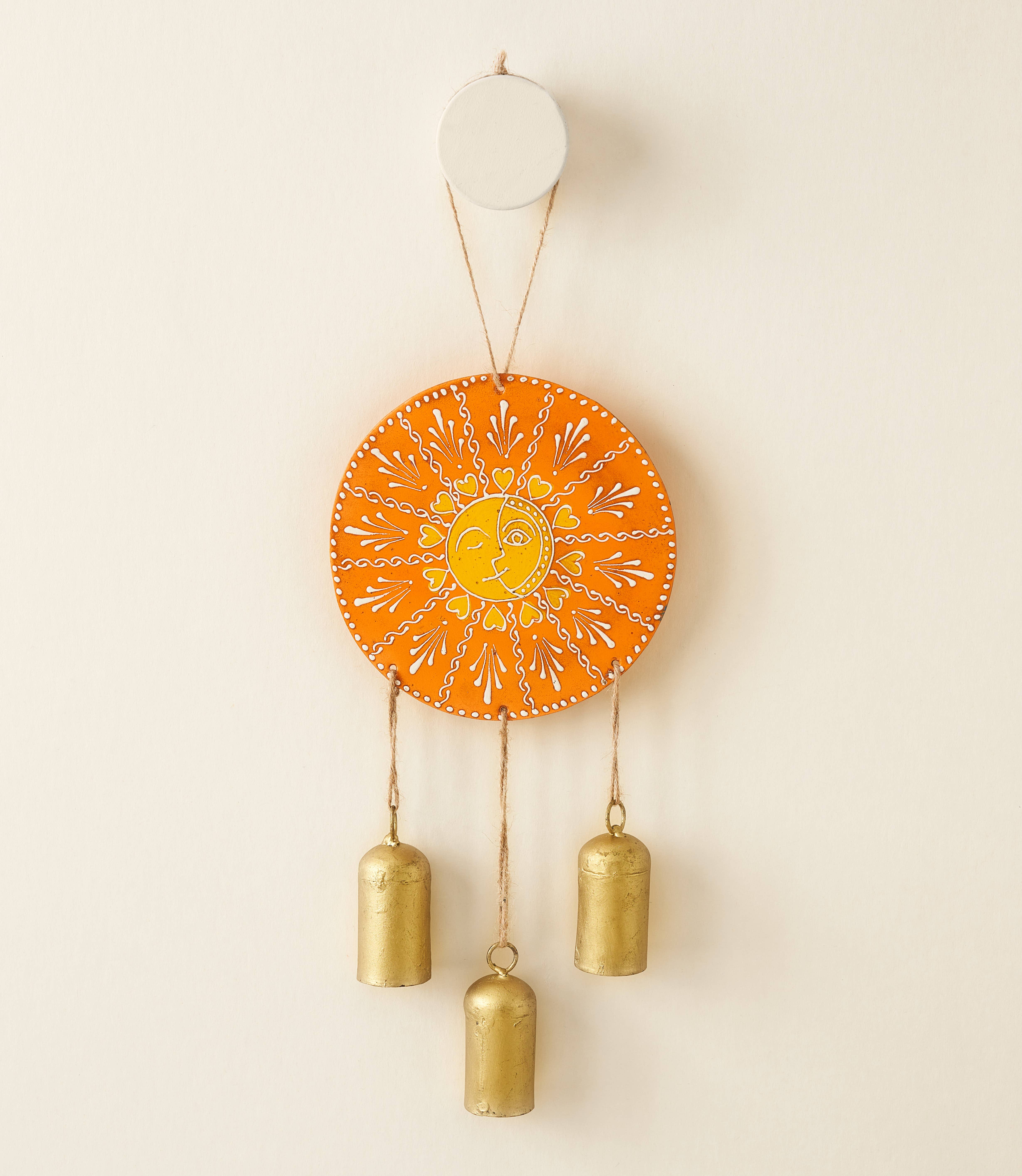 Matr Boomie Fair Trade - Wholesale Wind Chime - Henna Treasure Sun Bell Wind Chime-Hand Painted Patio Decor2