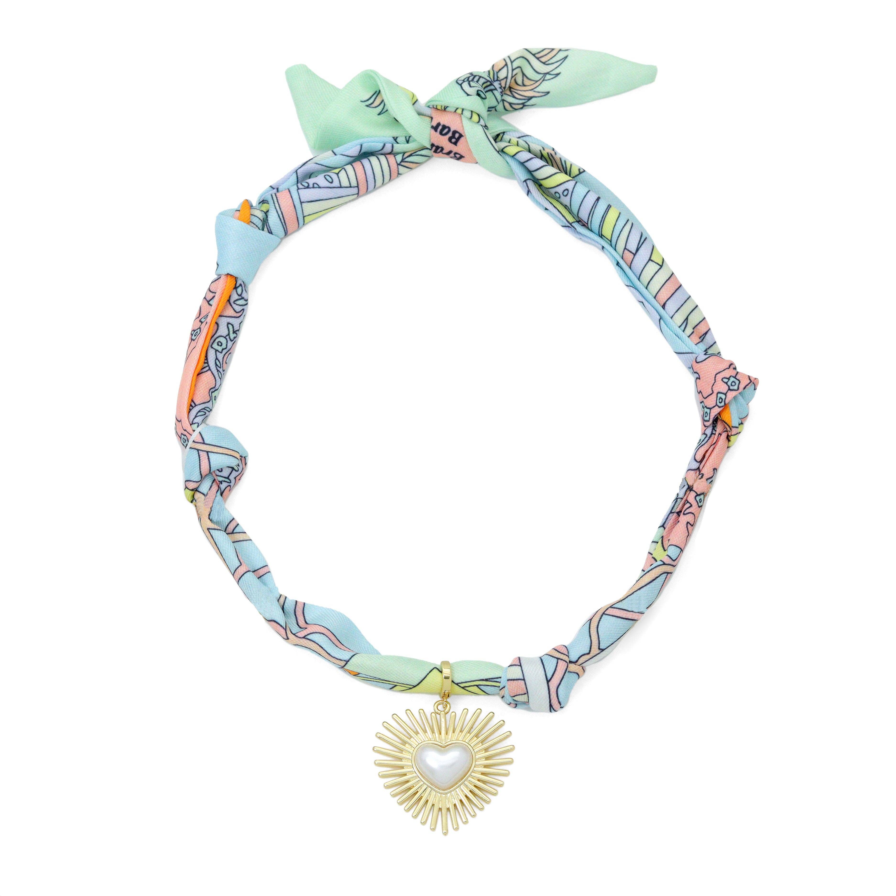 BestBeads&Beyond - Wholesale Pendant/Charm Necklace - Convertible Scarf Necklace, Adjustable Silk Scarf Statement Necklace, sku#EF8066