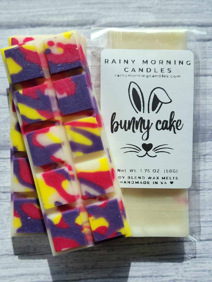 Bunny Cake | Coconut + Lemon Cake Snap Bar Wax Melts for wholesale by Rainy Morning Candles