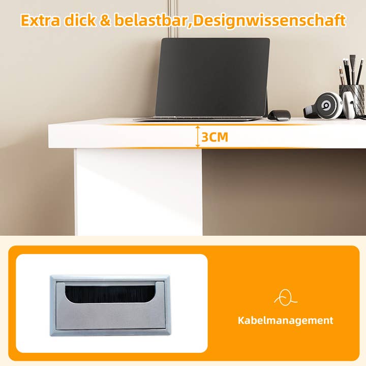 Urban Meuble - Wholesale Desk Set - Modular white corner desk with pet nook and storage CIRRUSLAIR6