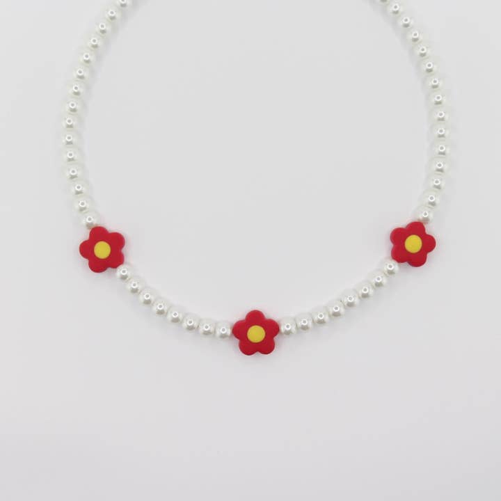 Crimson Trio Daisy Choker for wholesale by Hello Koai