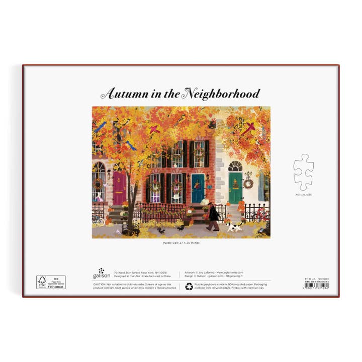 Chronicle Books - Wholesale Puzzle - Adult - Autumn in the Neighborhood 1000 Piece Puzzle3