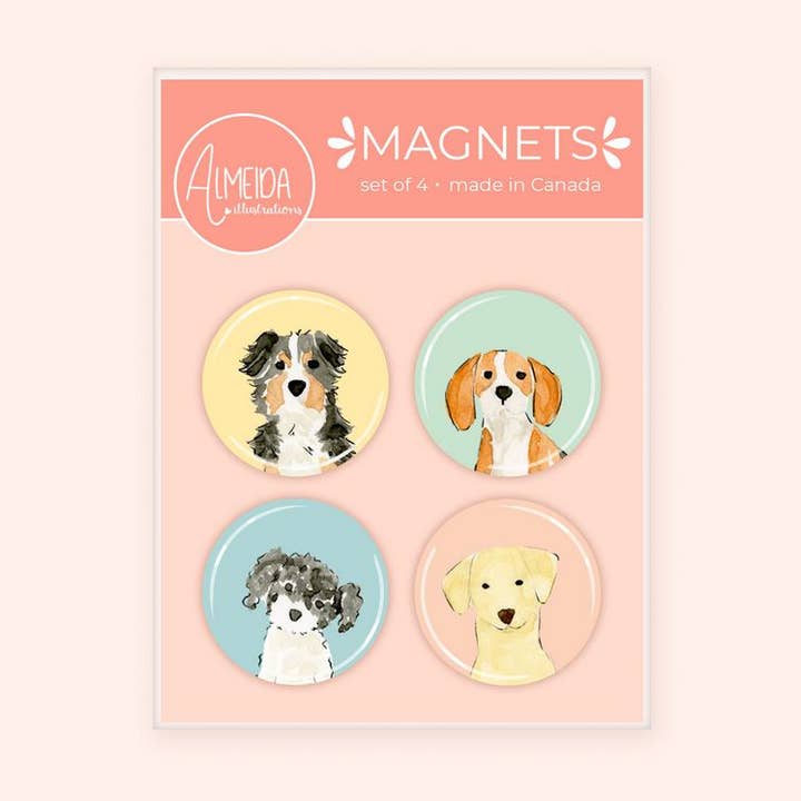 Dogs I Magnet Set for wholesale by Almeida Illustrations