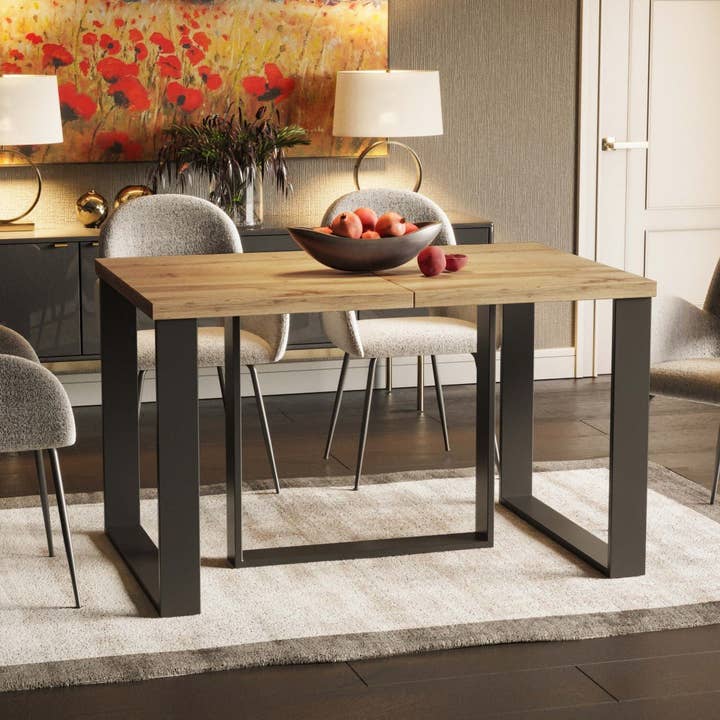 Meda - Wholesale Side Table - Panama Wotan Oak Extendable Dining Table