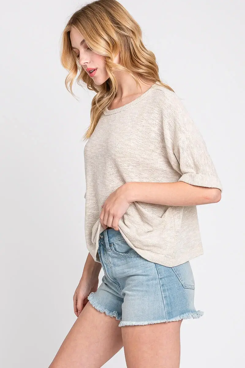 Final Touch - Venta al por mayor Túnica - Mujer - Top de Cuello Redondo de Corte Holgado - T312147