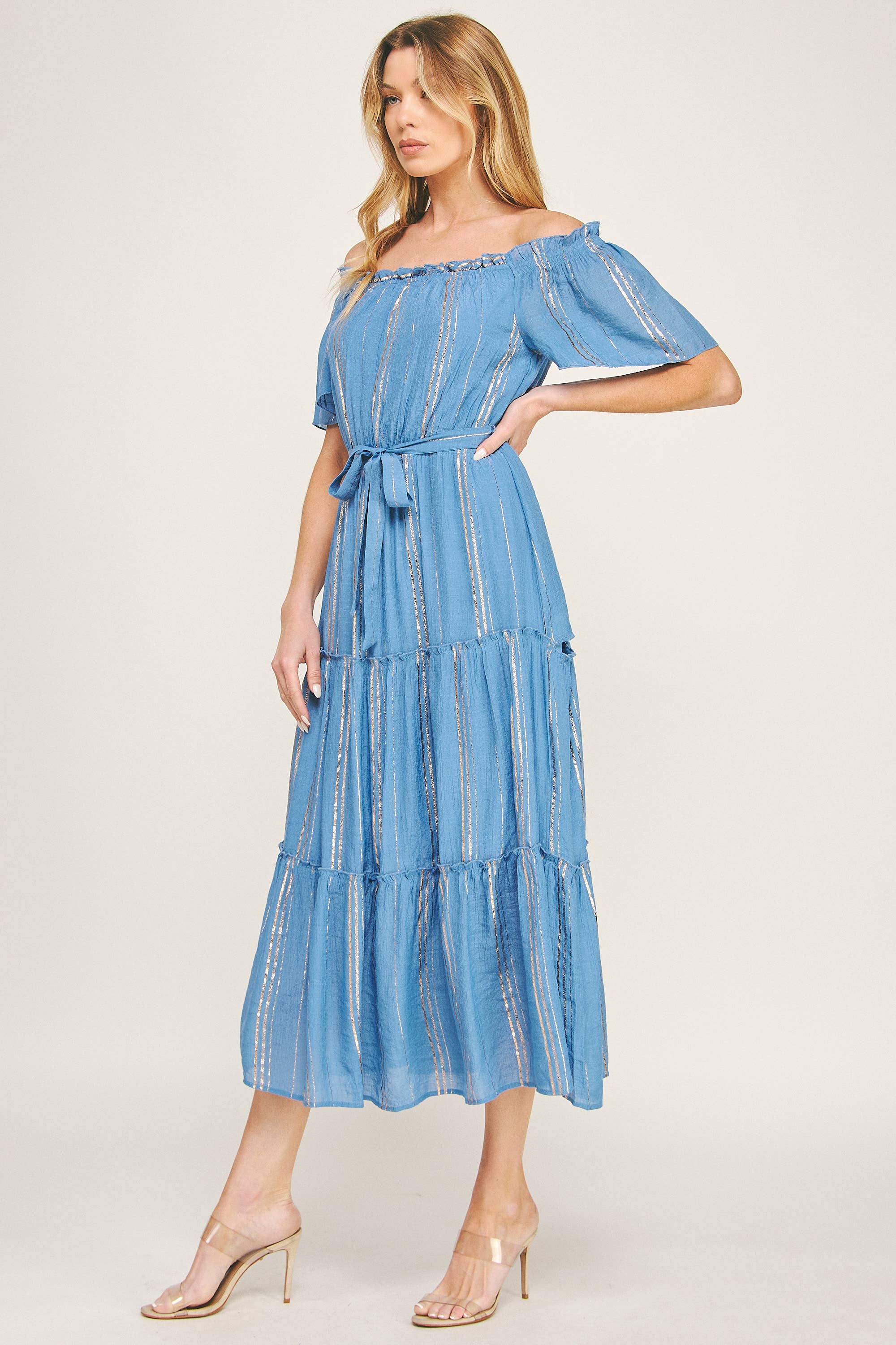 CHAMBRAY WINSLOW GLEAM STUFEN-MAXIKLEID für den Großhandel auf Faire2