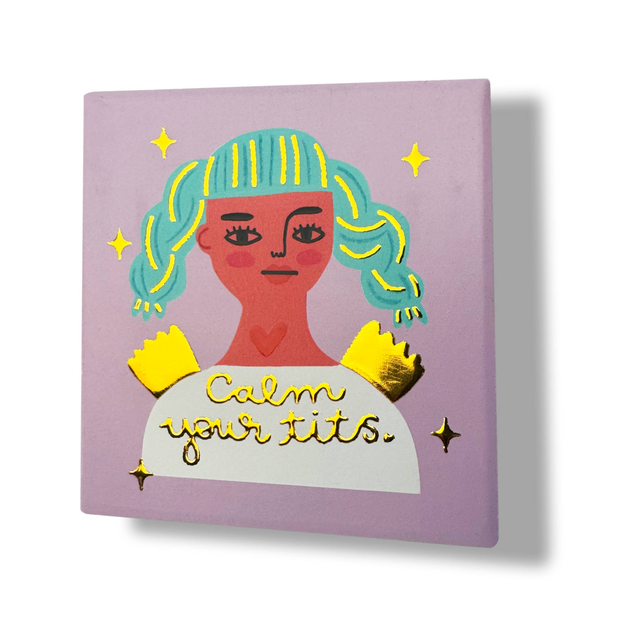 Disrupted Industries - Wholesale Coasters - Calm Your Tits Grumpy Deluxe Ceramic Coaster