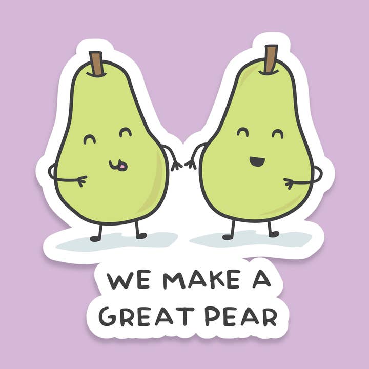 'We Make A Great Pear' Sticker for wholesale by CGB Giftware