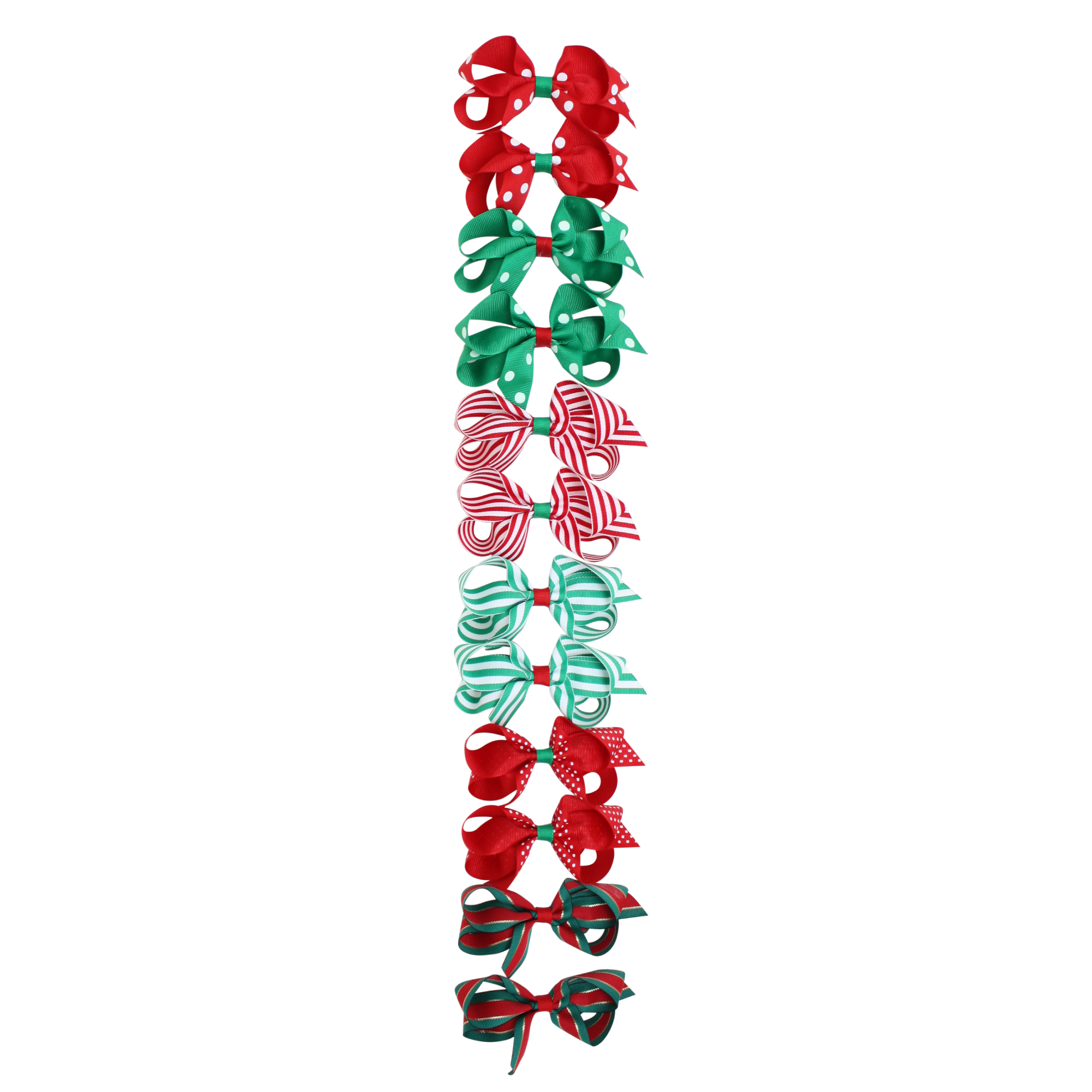 Bows Arts - Wholesale Hair Bow - Kids - Christmas Print Grosgrain Bow Strip1