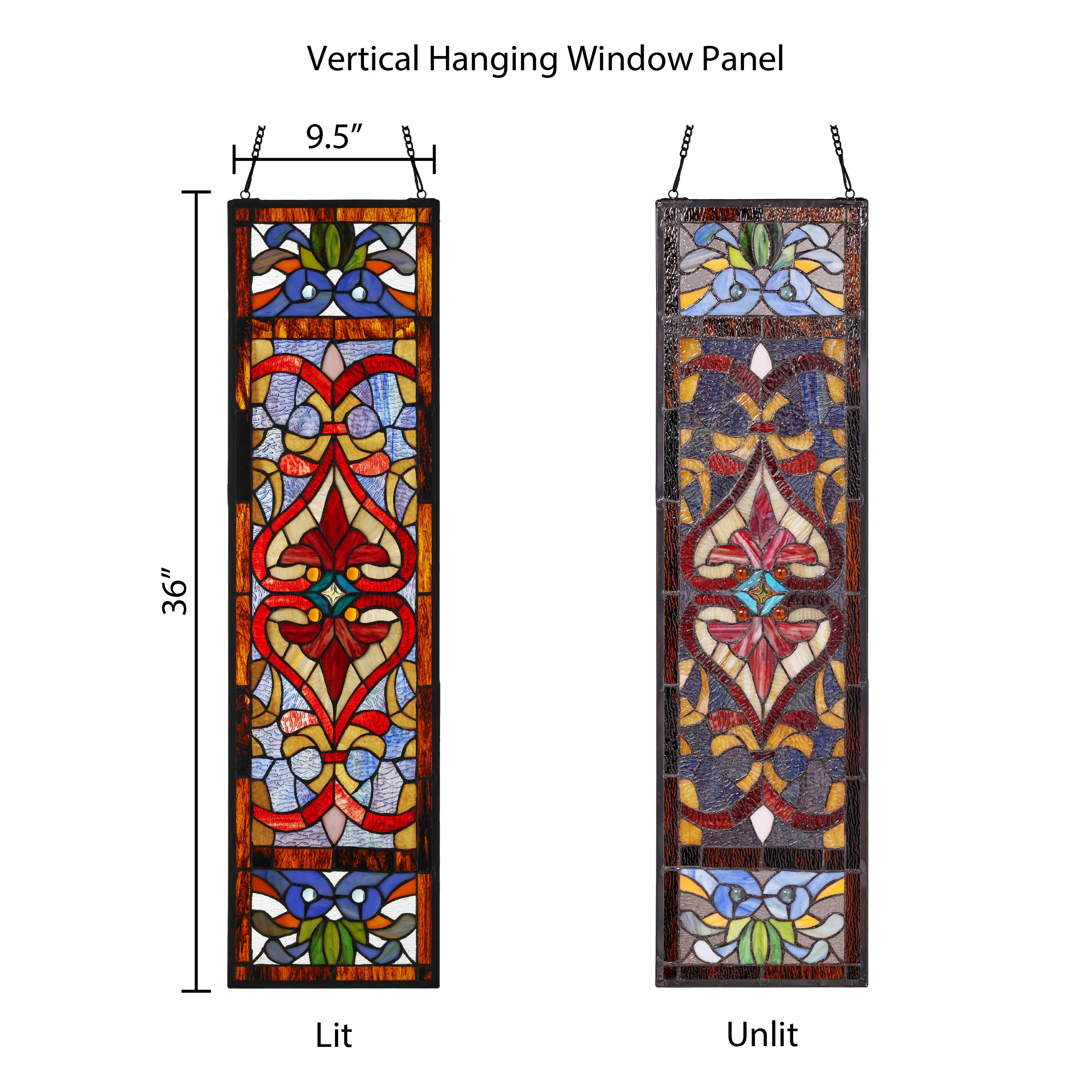 River of Goods - Wholesale Suncatcher - 36"H Lani Victorian Stained Glass Window Panel13