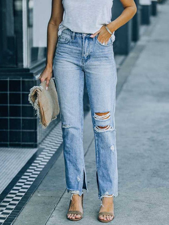 light blue Sprina Jeans for wholesale on Faire