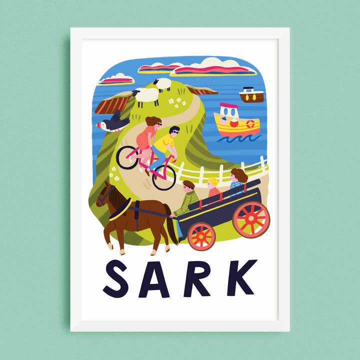 Sark Travel Poster Print for wholesale by Lauren Radley