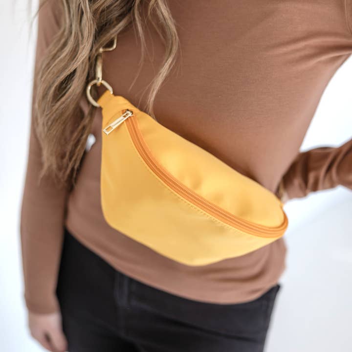 Thomas and Lee Company - Vente Sac ceinture – femme - Sac banane en nylon coloré Hannah avec sangle26