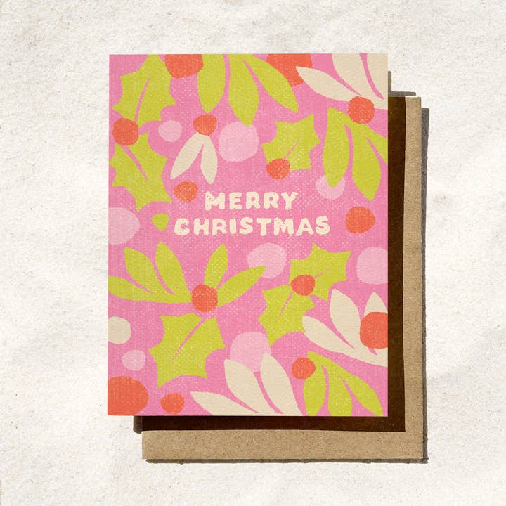 Daydream Prints - Wholesale Christmas card - Pink Christmas Card | Pinkmas | Holiday Card | Mistletoe
