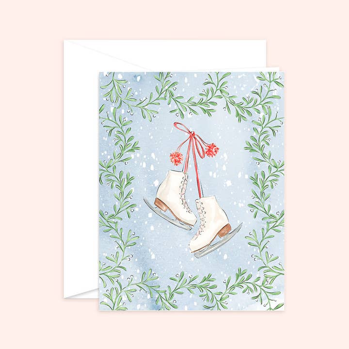 Almeida Illustrations - Wholesale Christmas Card - Winter Skates Christmas Winter Holiday Card2