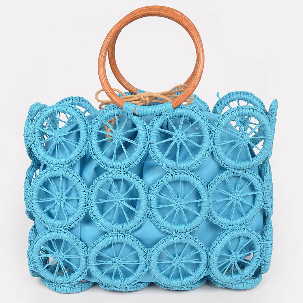 3AM BY H&D ACCESSORIES - Vente Sac à main avec poignée sur le dessus – femme - Sac à main en crochet monotone2