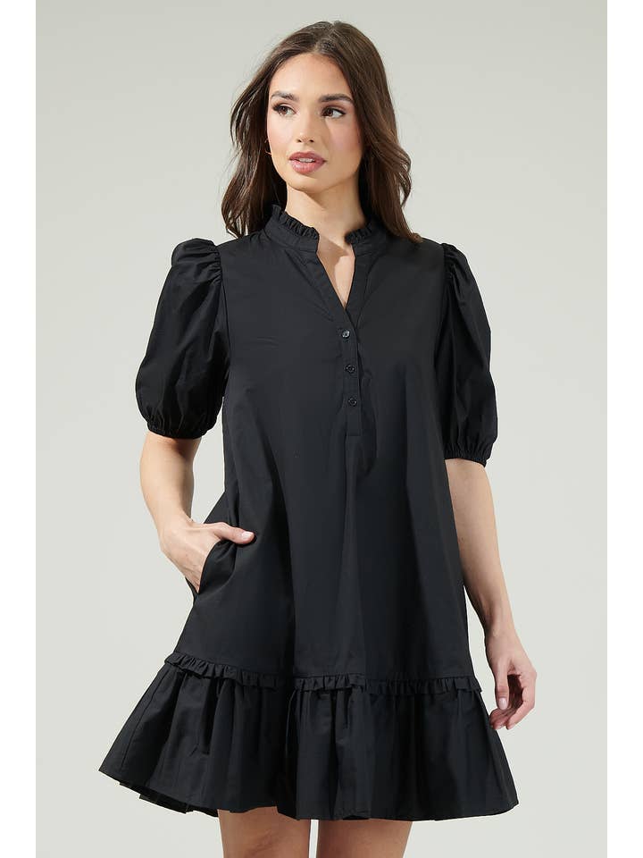 Sugarlips - Wholesale Dress - Women's - Sasha Split Neck Shift Mini Dress4