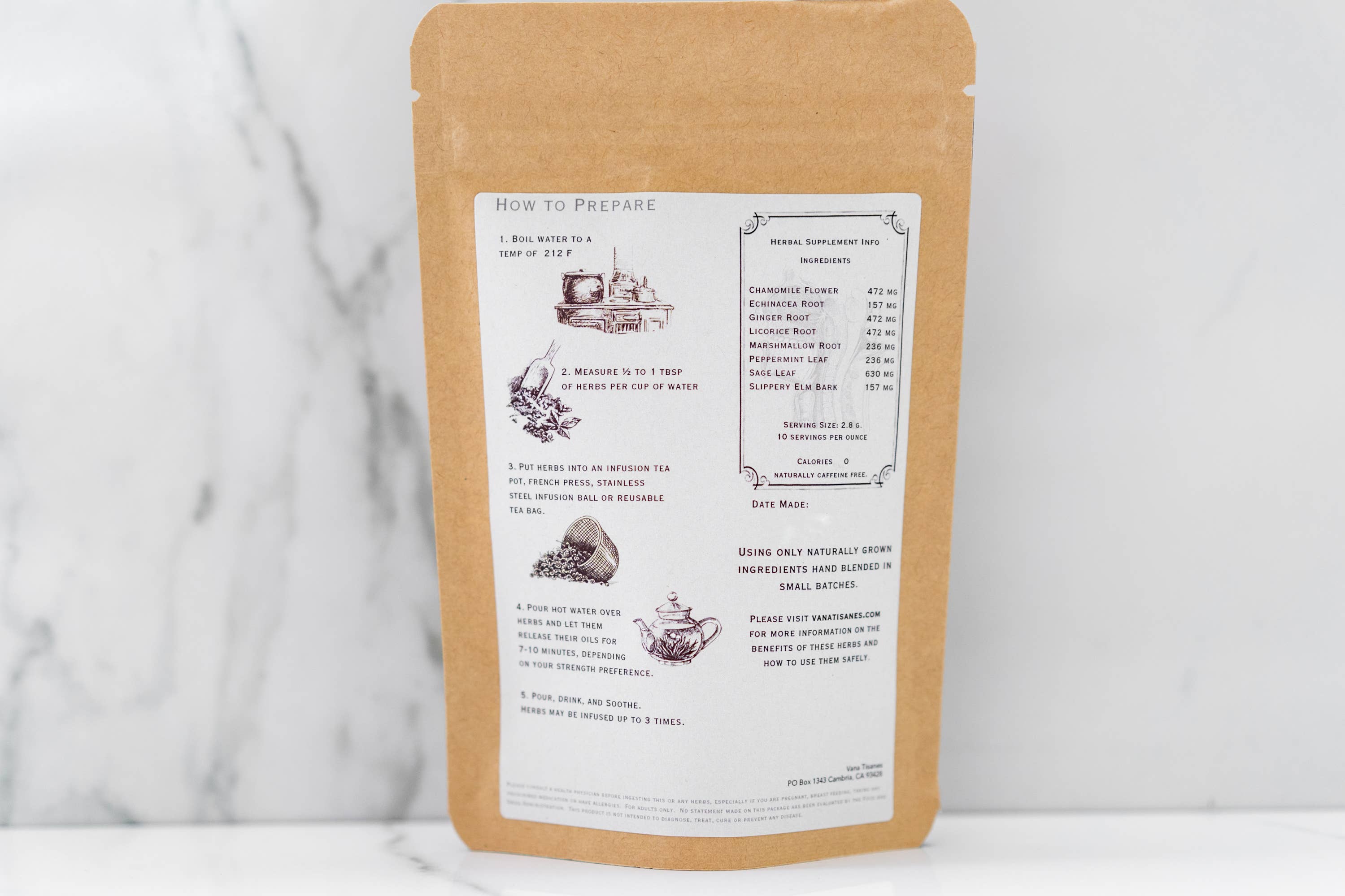 Vana Tisanes - Wholesale Health/Detox Tea - Throat Herbal Tea3