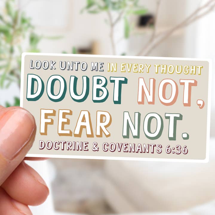 Doubt Not Fear Not (2025 Youth Theme) Sticker for wholesale by Couch McDoodles