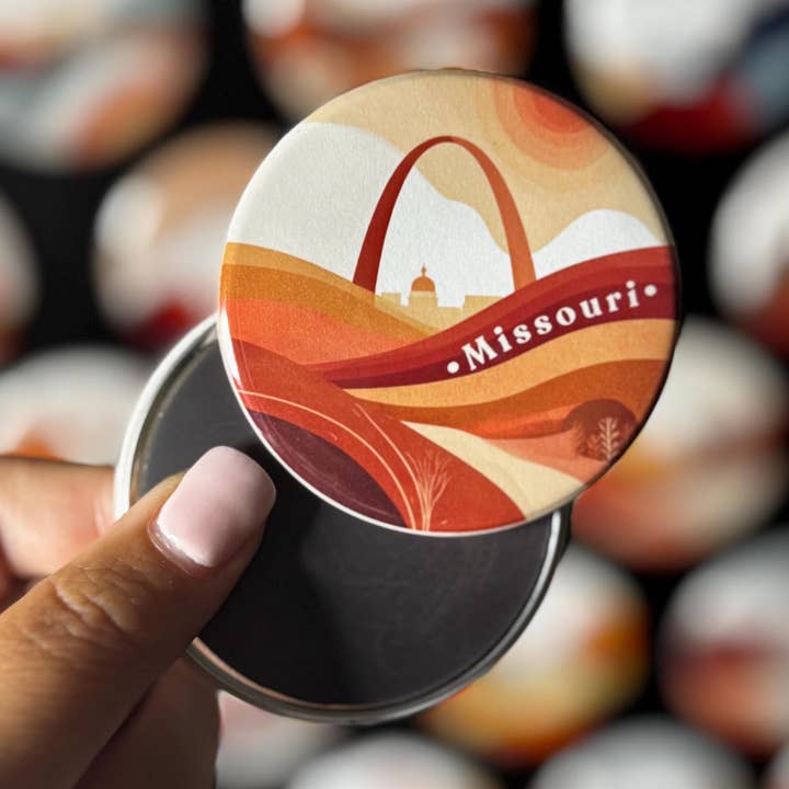 Missouri Stat Magnet - Boho Abstract Earthy Decor for wholesale by Tieu Magnetic