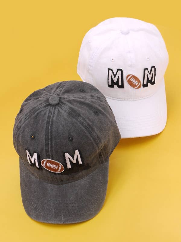 GAME DAY MOM FOOTBALL WASHED BASEBALL CAP | 40HW714 for wholesale by JOSSLYN by wall to wall