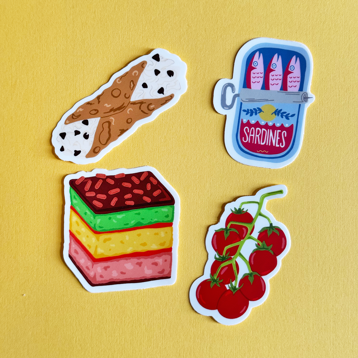 Parcel Island – Adesivo por atacado – Conjunto de Autocolantes Mangia Italian Foods, 4 Autocolantes de Vinil2