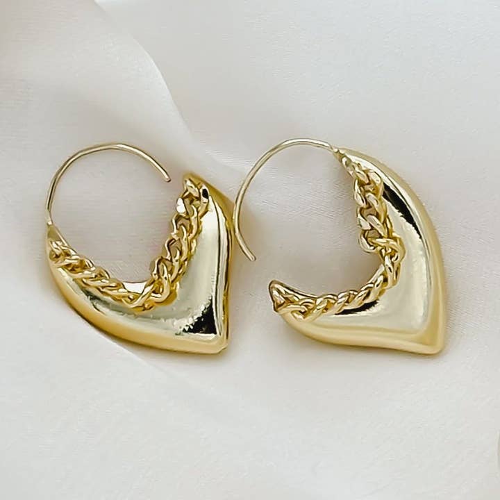 Alora Dome Heart Earring for wholesale by Rand Design