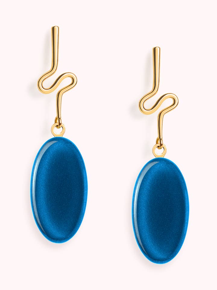 Costa Örhänge Classic Blå — 18K guldpläterad för wholesale av Garda