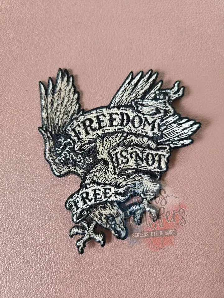 Freedom Is Not Free Eagle Iron-On PATCH for wholesale by Texas Transfers