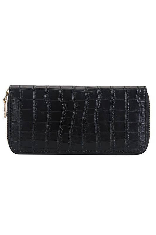 ACCITY - Wholesale Wallet - Women's - STONE PATTERN DOUBLE LAYER WALLET_CUAB00614