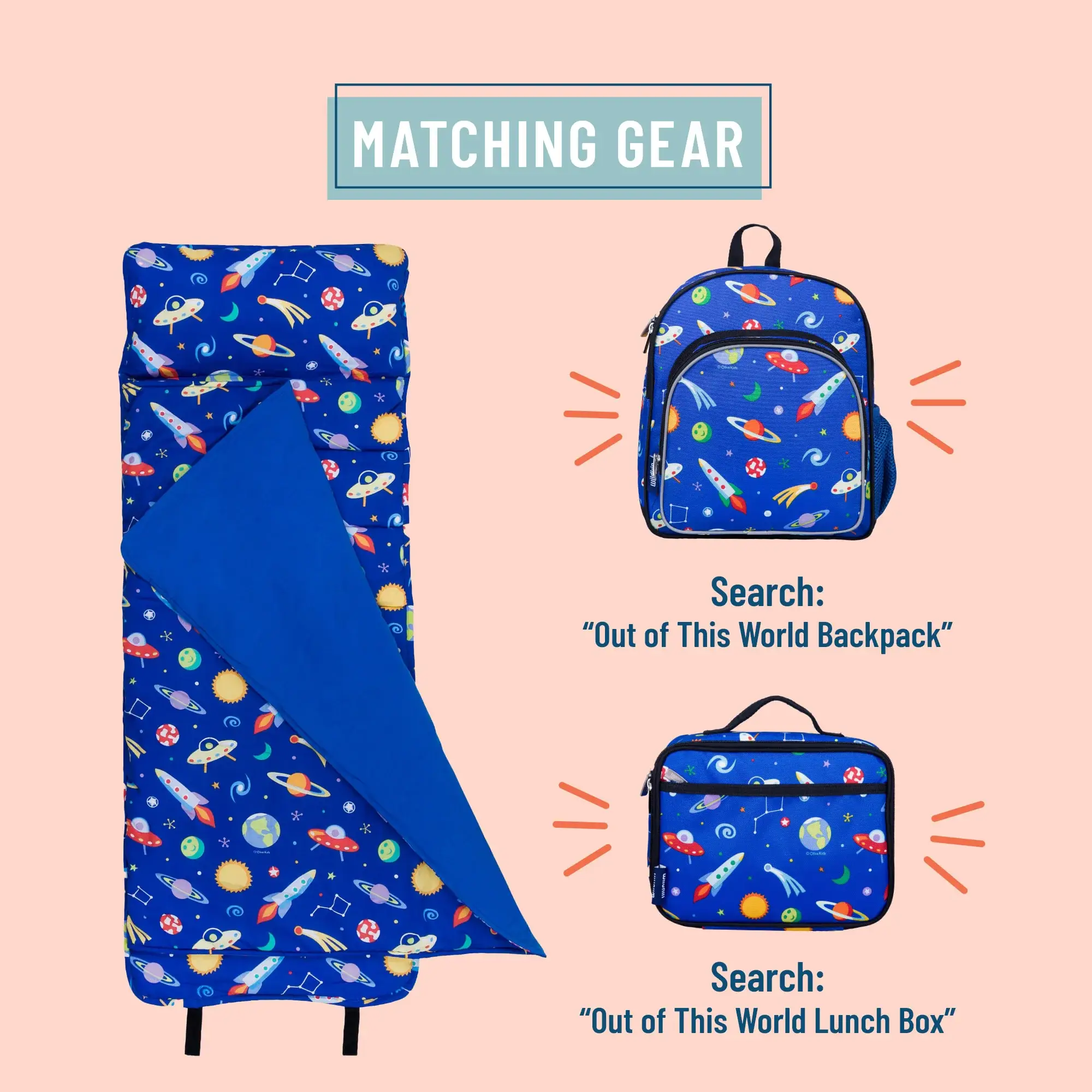 Wildkin - Wholesale Nap Mat - Kids & Baby - Out of this World Original Nap Mat - Blue2