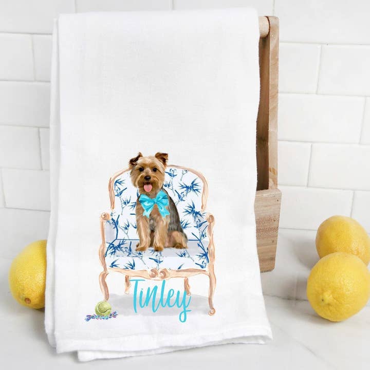The Preppy Pineapple Home – Großhandel Geschirrtücher – Kundenspezifisches Yorkie Geschirrtuch7