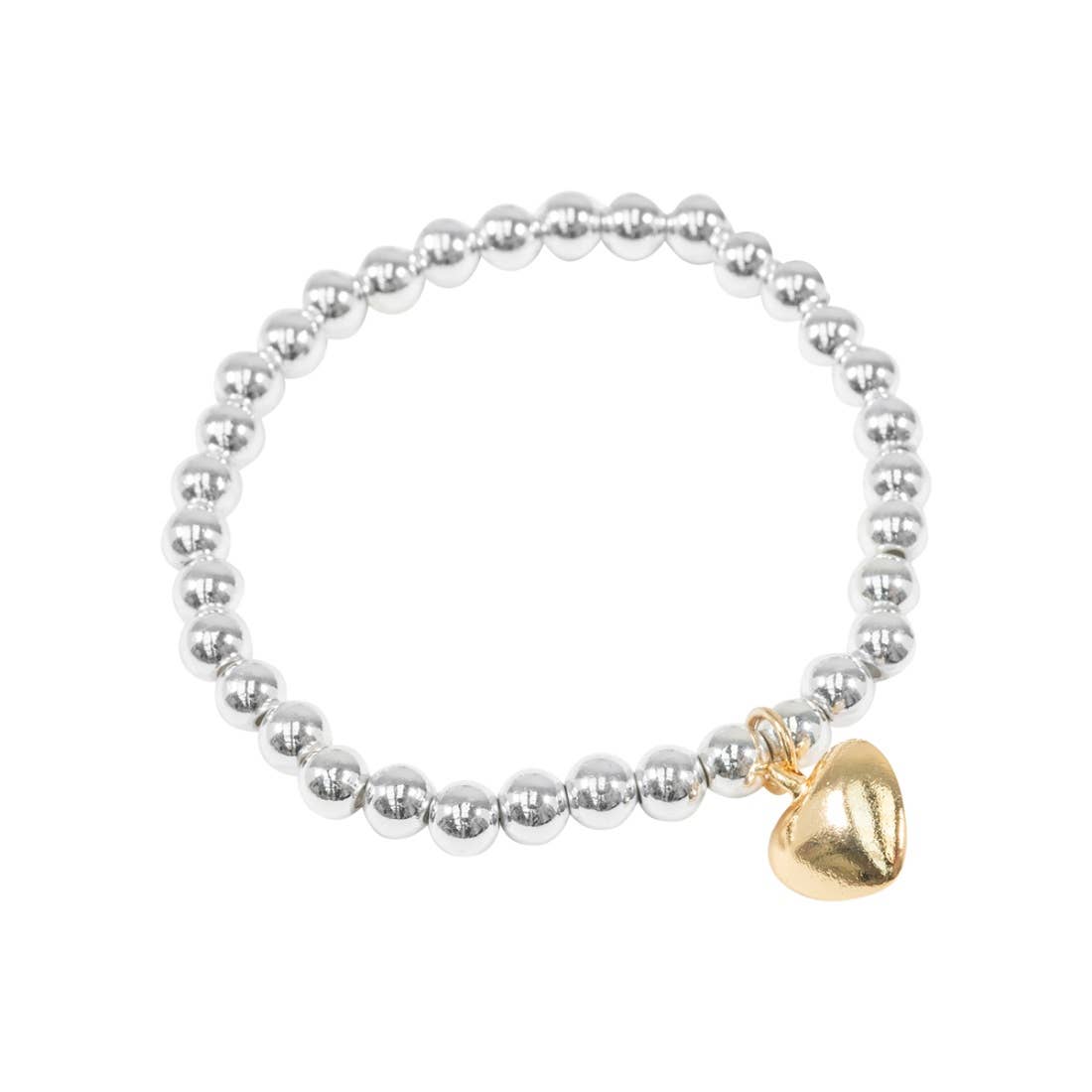 Lovethelinks Ltd – wholesale Charm/dangle bracelet – Ball Bracelet with Puffed Heart Charm2