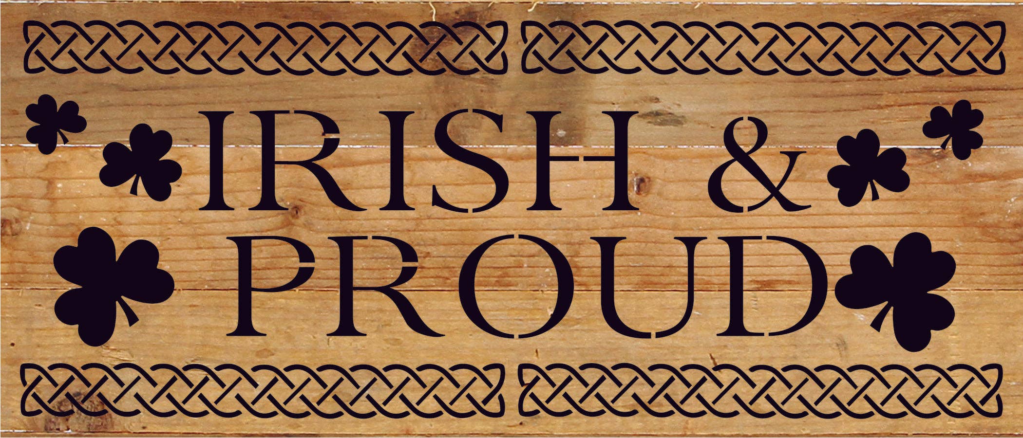Second Nature by Hand - Wholesale Sign - Irish & Proud / 14x6 Reclaimed Wood Sign1