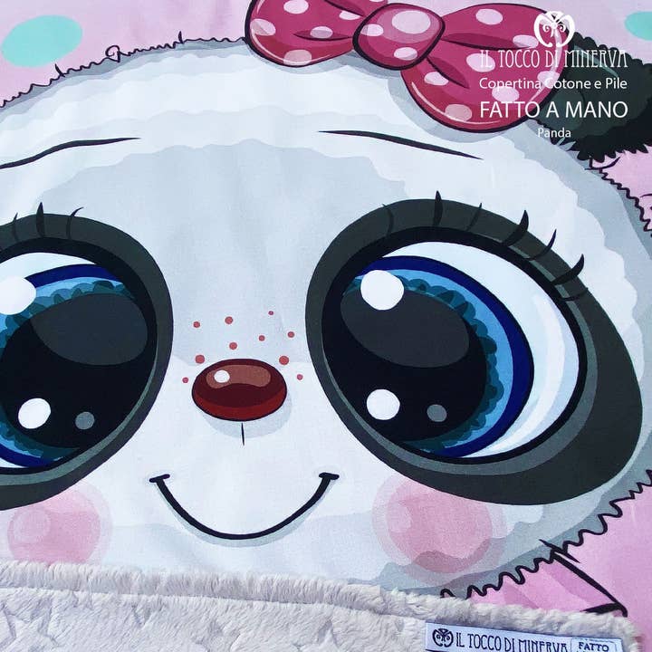 Copertina in Pile stelle grigio e Cotone Panda - Fatto a Mano per la vendita all'ingrosso da parte di Il Tocco di Minerva
