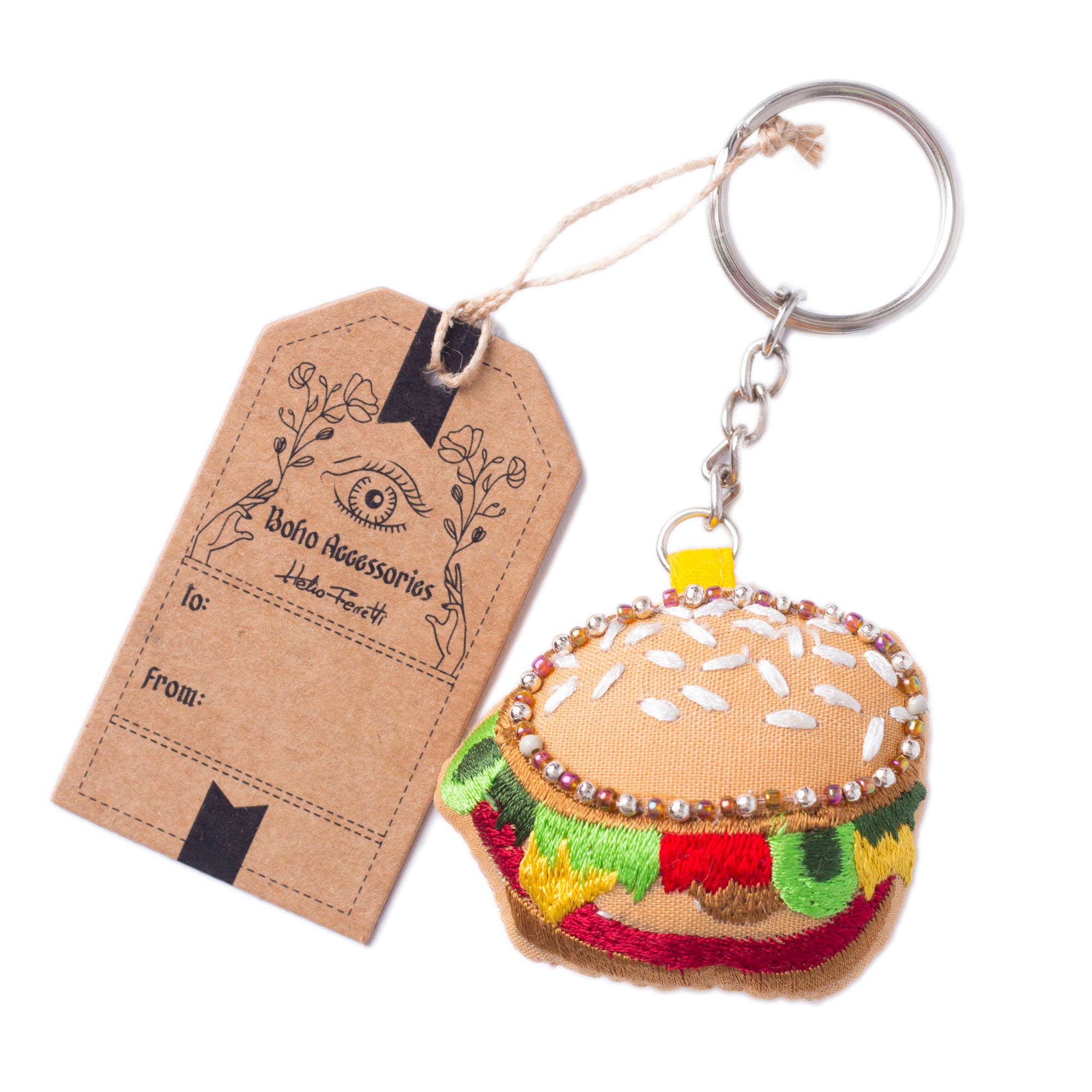 Helio Ferretti - Wholesale Keychain - Women's - BURGER KEYCHAIN HF0