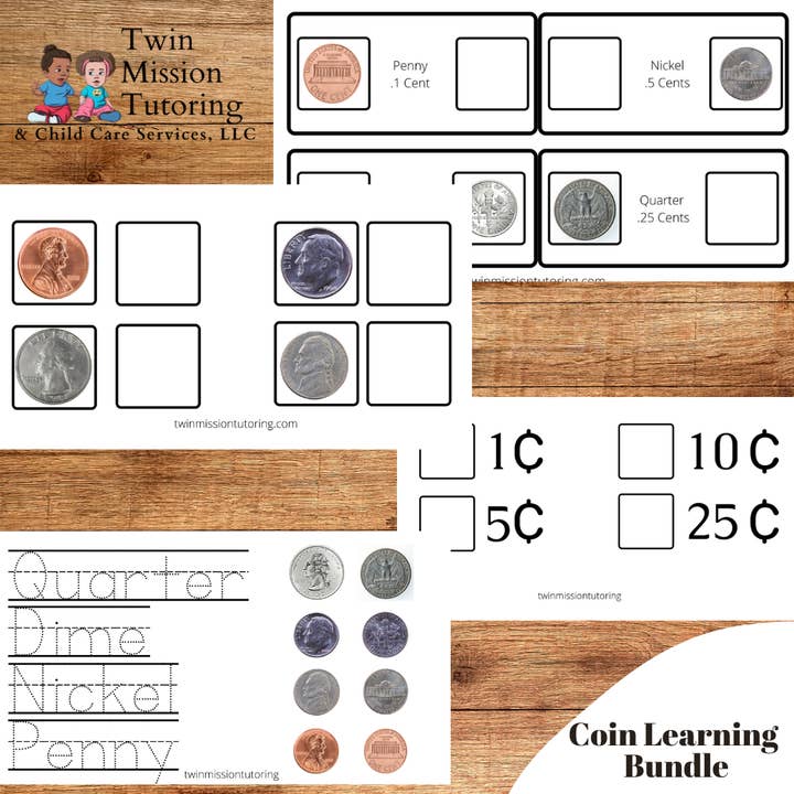 The Coin Learning Bundle for wholesale by Twin Mission Tutoring