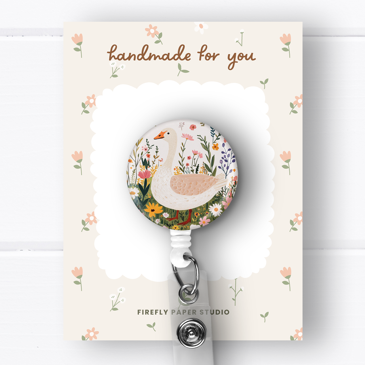 Firefly Paper Studio, LLC - Wholesale Badge Accessory - Women's - Goose Badge Reel0